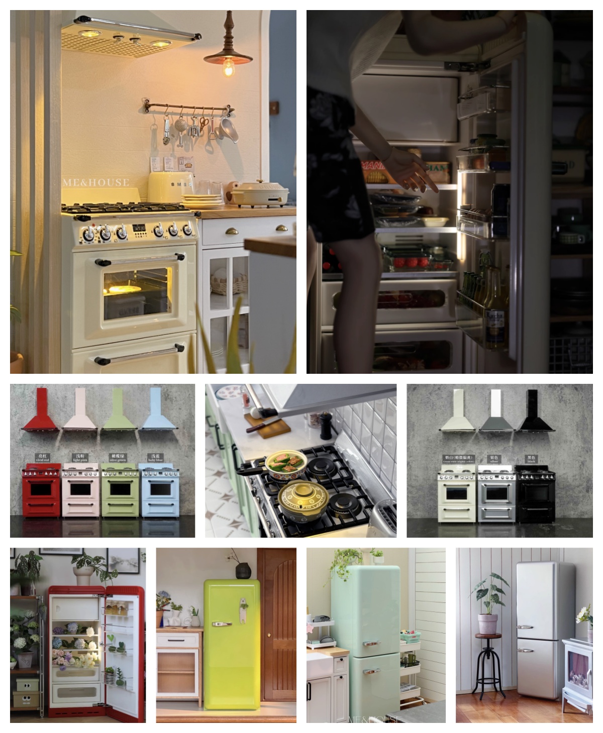 Miniature Baking Kitchen - 1/6 Modern Minyatür mutfak mobilyası Blythe/BJD