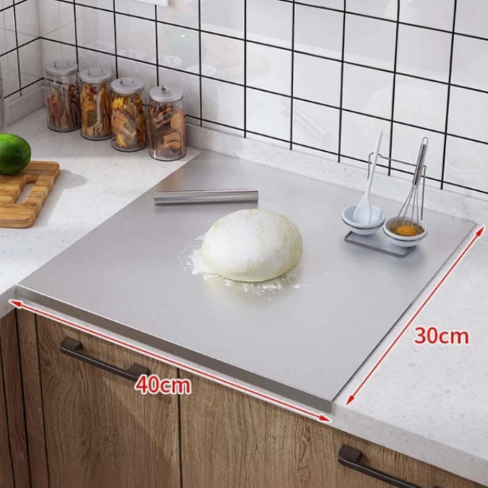 Kitchen Baking - Paslanmaz Çelik Kesme Tahtası Yapışmaz Çift