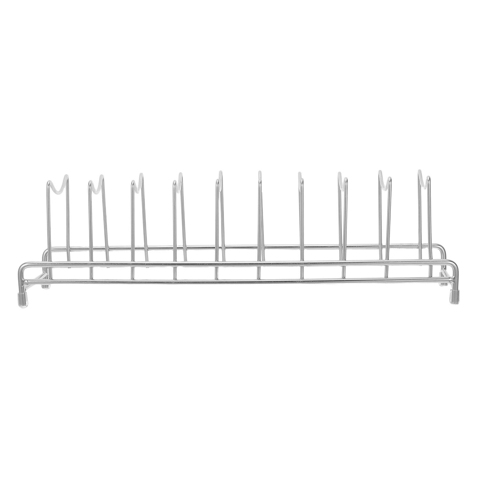Kitchen Cabinet Baking Organizer - Paslanmaz Çelik 9 Bölmeli Tencere Kapağı