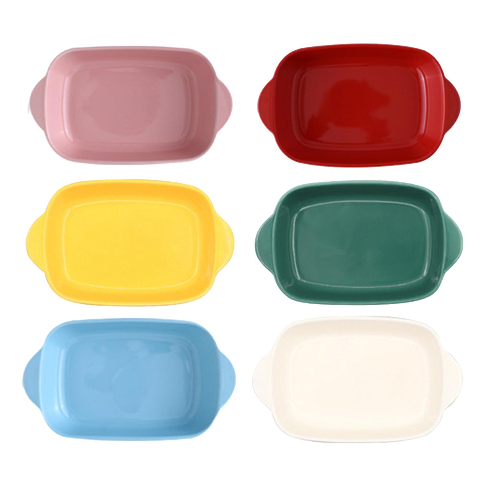 Kitchen Baking Dishes - Saplı Porselen Pişirme Kabı kaymaz Dikdörtgen