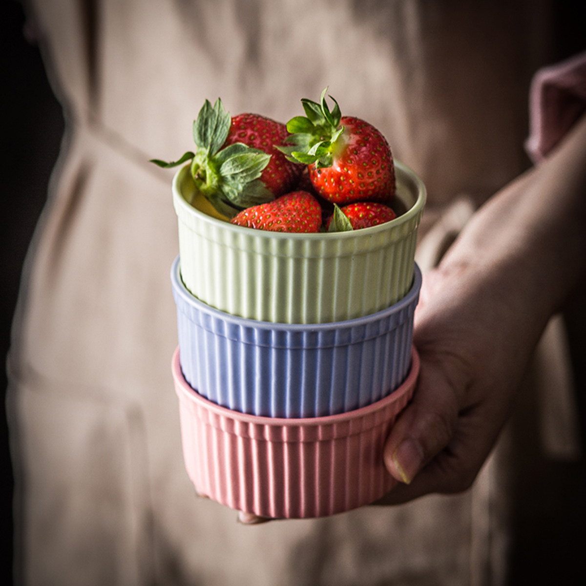 Kitchen Baking Bowls - Seramik Pişirme Kabı Dayanıklı Kapaklı Çorba