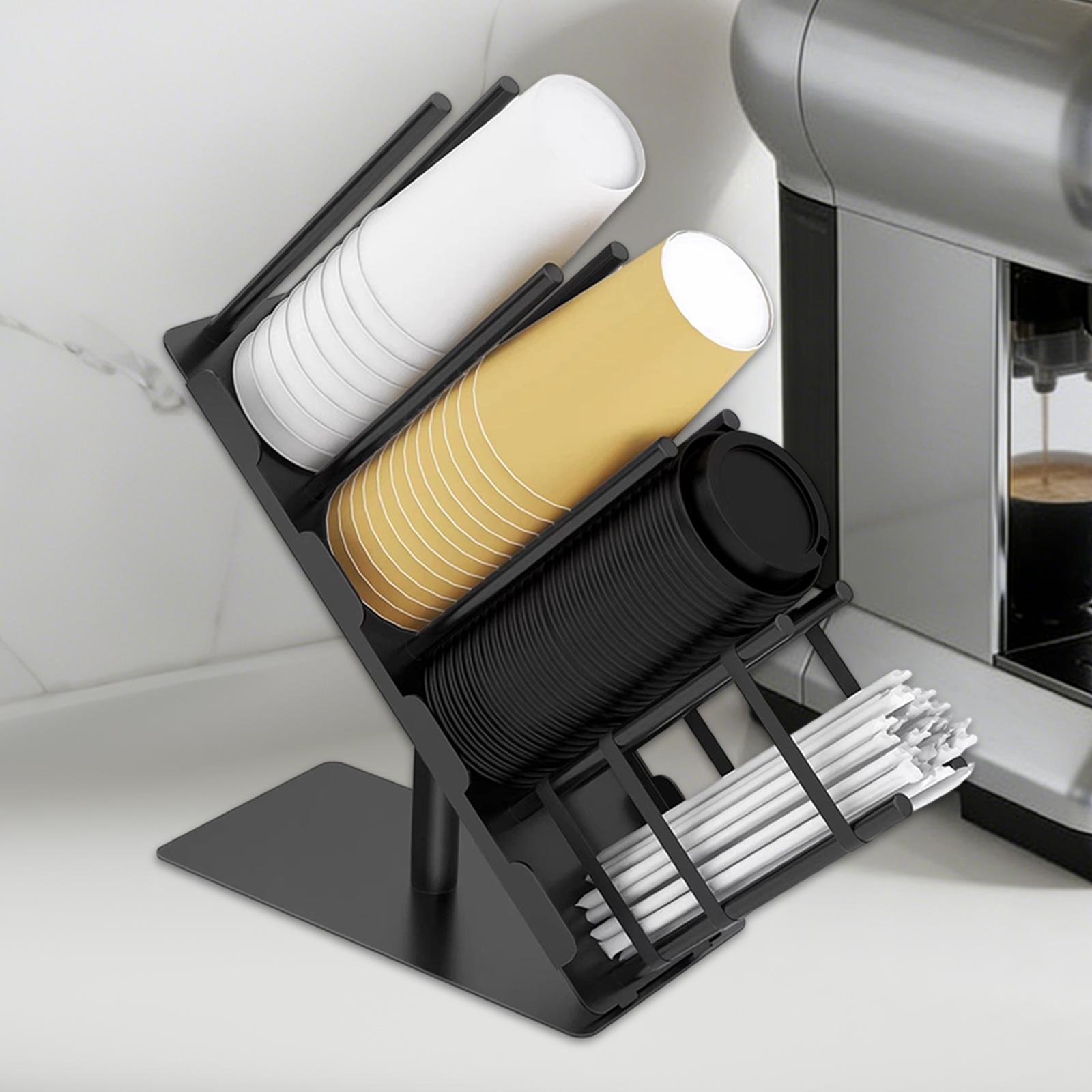 Kitchen Cabinet Baking Organizer - Kağıt Bardak ve Kapak Tutucu Depolama
