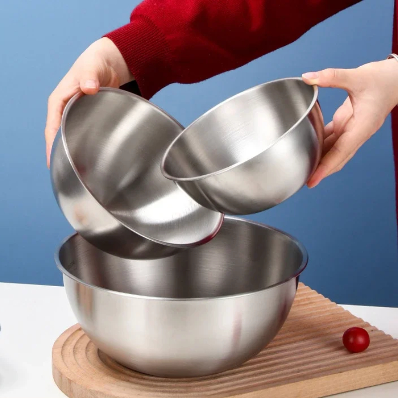 Kitchen Baking Bowls - 3 adet paslanmaz çelik pişirme kasesi,