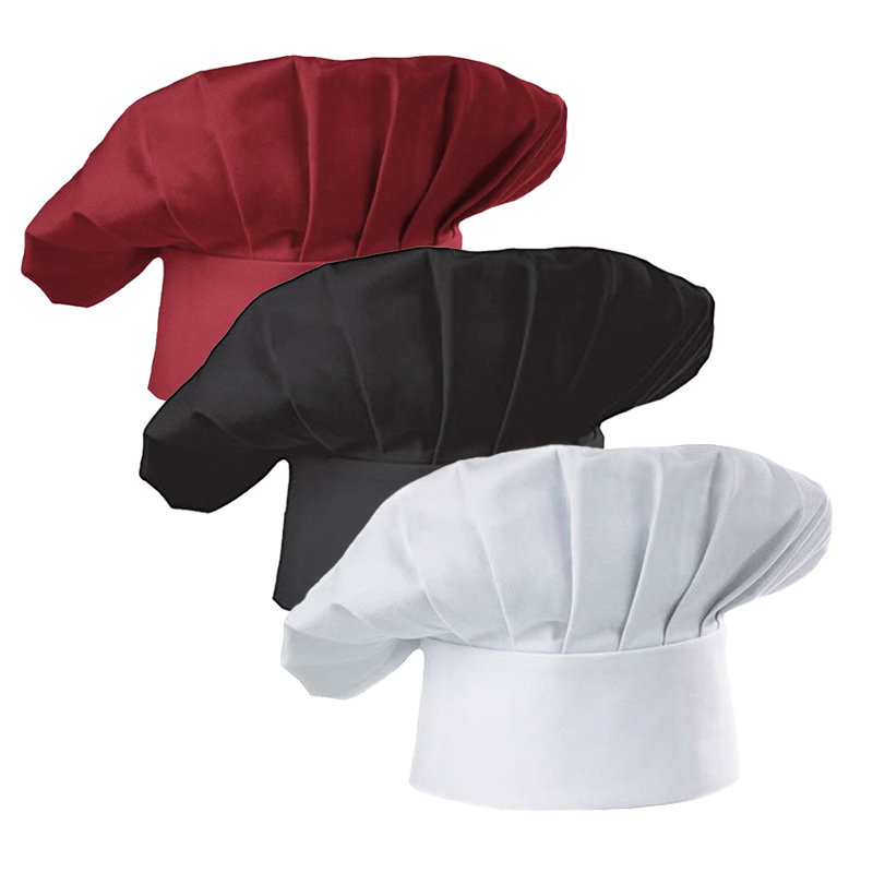 Kitchen Baker - 3 adet High22cm aşçı şapkası beyaz