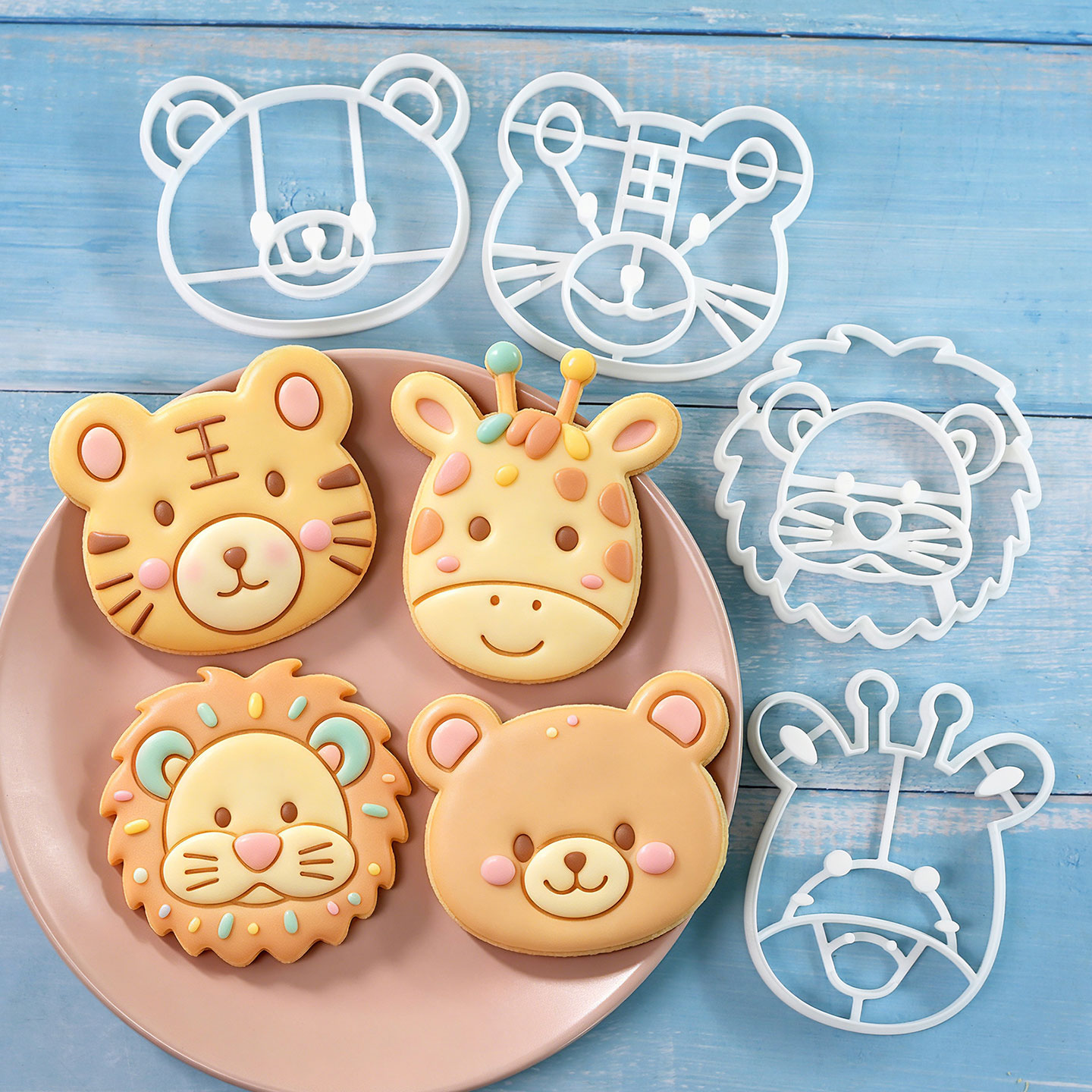 Baking Kitchen Set - 4 Parça Hayvan Figürlü Kurabiye Kalıbı