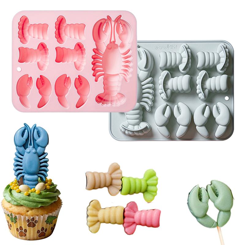 Baking Kitchen Set - Istakoz silikon çikolata kalıbı esnek pişirme