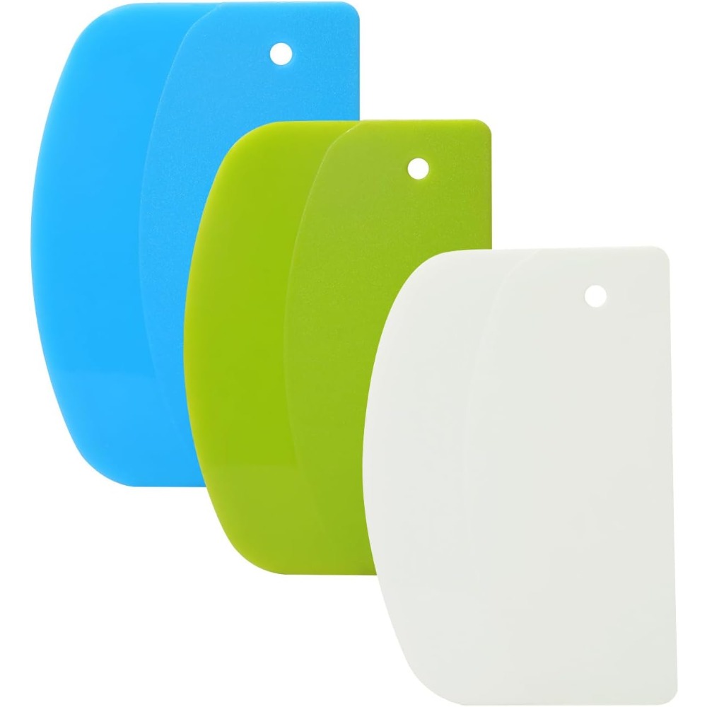 Dough Scraper Curved - Esnek Plastik Hamur Kazıyıcı 3 Parçalı