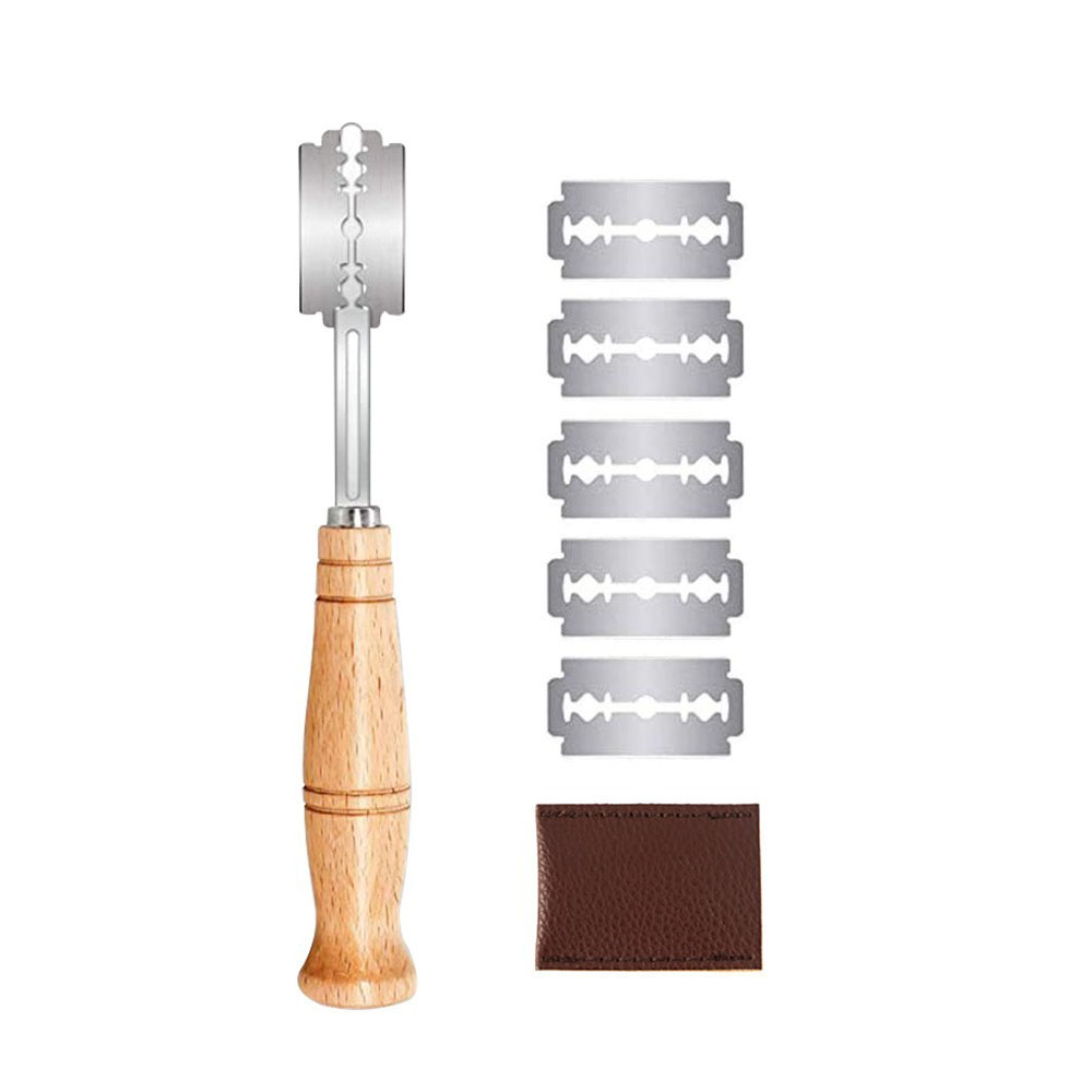 Dough Scraper Curved - Plastik/Ahşap Ekmek Kesme Aleti, Fırın Kazıyıcısı,