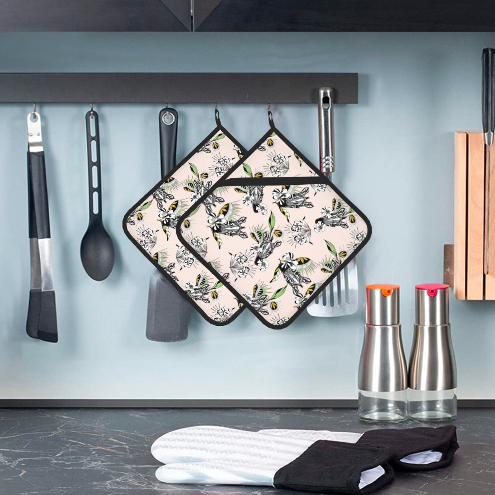 Zebra desen tutacak Set 2 mutf - Kitchen Baking Dishes incelemesi ve fiyatı
