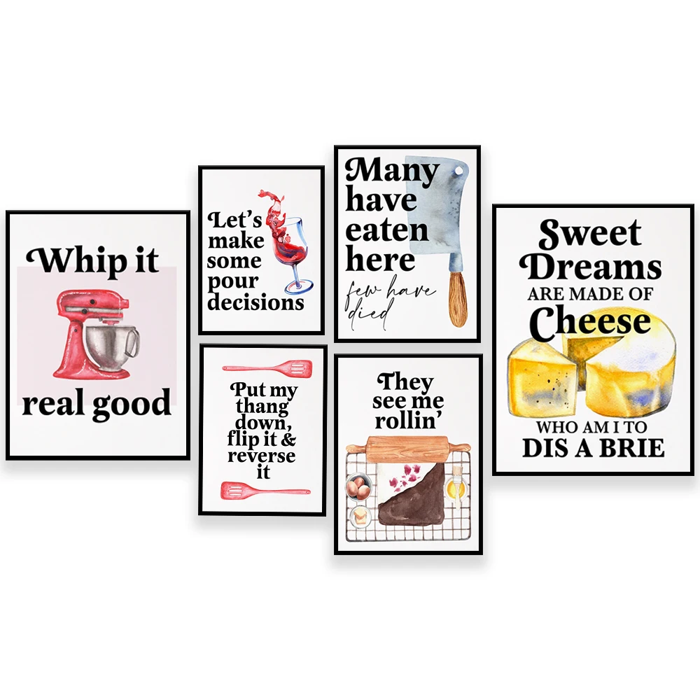 Komik Pişirme Sözleri Posterle - Kitchen And Baking Life incelemesi ve fiyatı