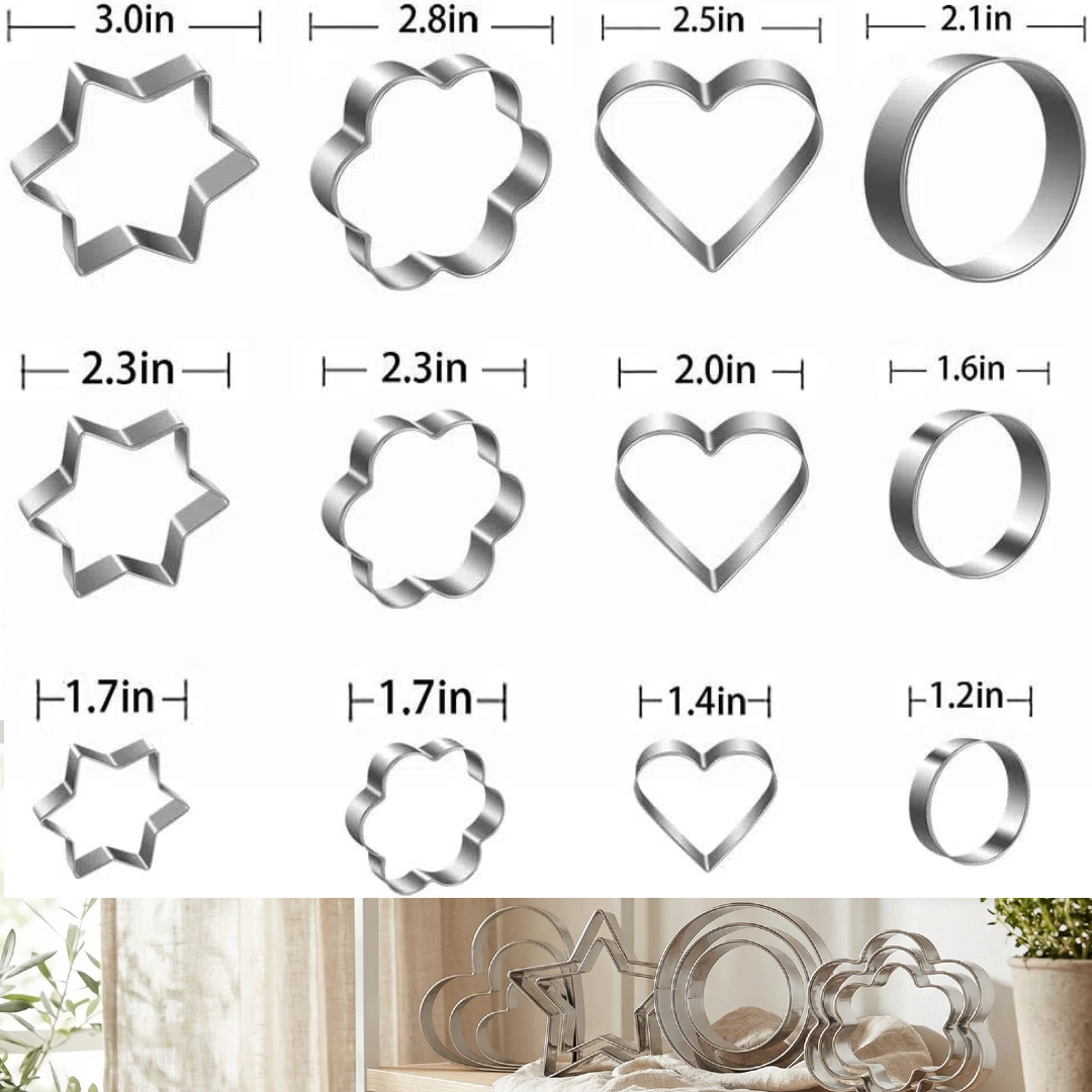 12 Adet / 20 Adet Paslanmaz Çe - Cookie Cutter Set incelemesi ve fiyatı
