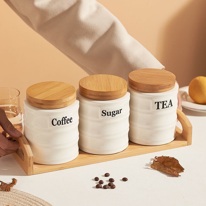 3'lü Seramik Saklama Kavanoz S - Kitchen Baking Canisters incelemesi ve fiyatı
