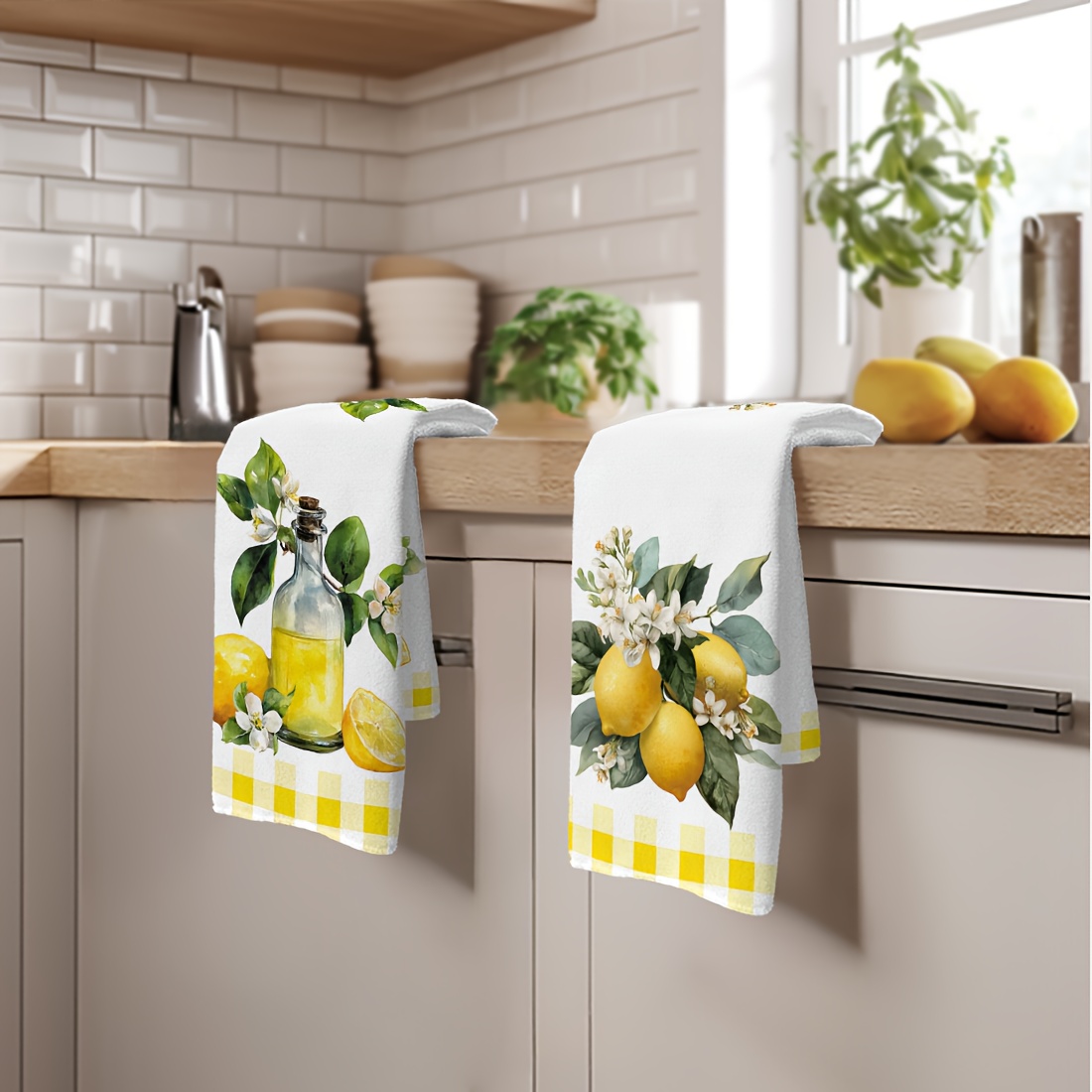 2'li Set, Limon Çiçek Desenli  - Kitchen And Baking Life incelemesi ve fiyatı