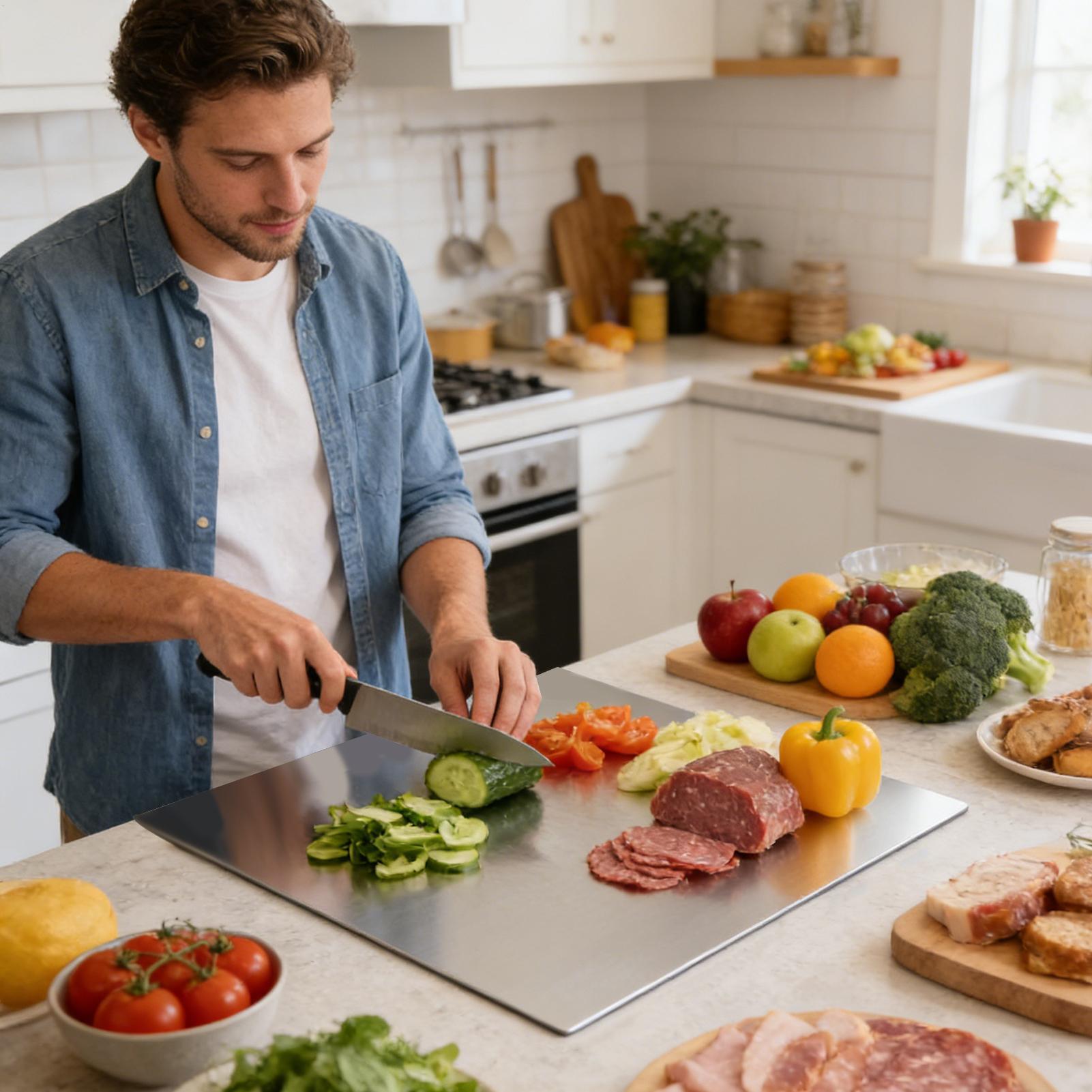 Paslanmaz Çelik Kesme Tahtası  - Kitchen Baking incelemesi ve fiyatı