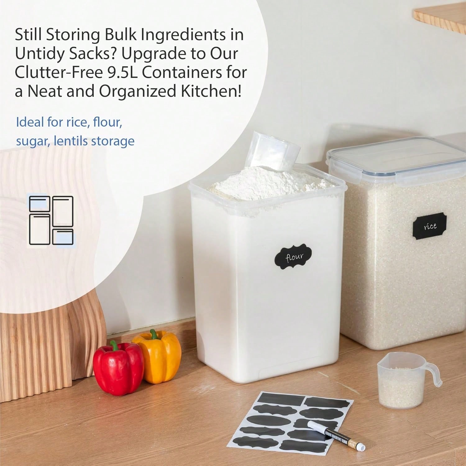 Ekstra Büyük Hava Geçirmeyen G - Kitchen Baking Canisters incelemesi ve fiyatı