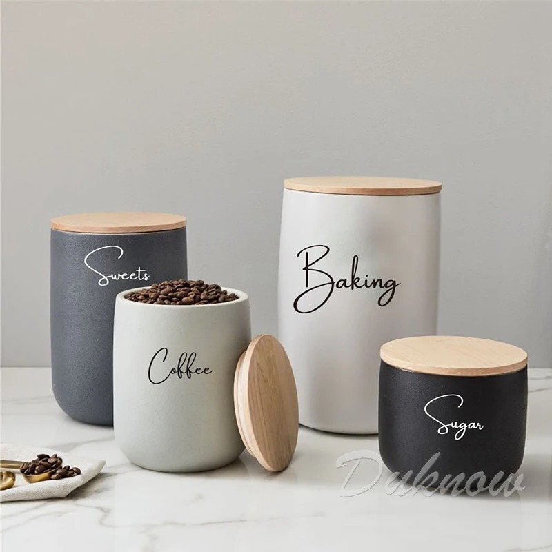 Mutfak Düzenleme Kavanoz Etike - Kitchen Baking Canisters incelemesi ve fiyatı
