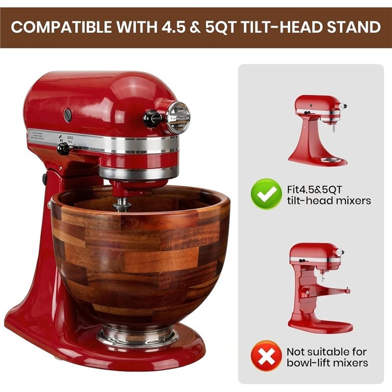 ABGH-Kitchenaid İçin Ahşap Kar - Kitchenaid Baking Bowl incelemesi ve fiyatı