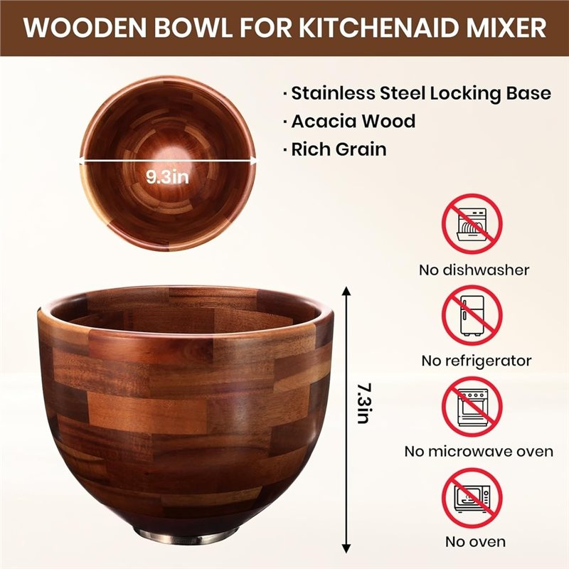 ABGH-Kitchenaid İçin Ahşap Kar - Kitchenaid Baking Bowl incelemesi ve fiyatı