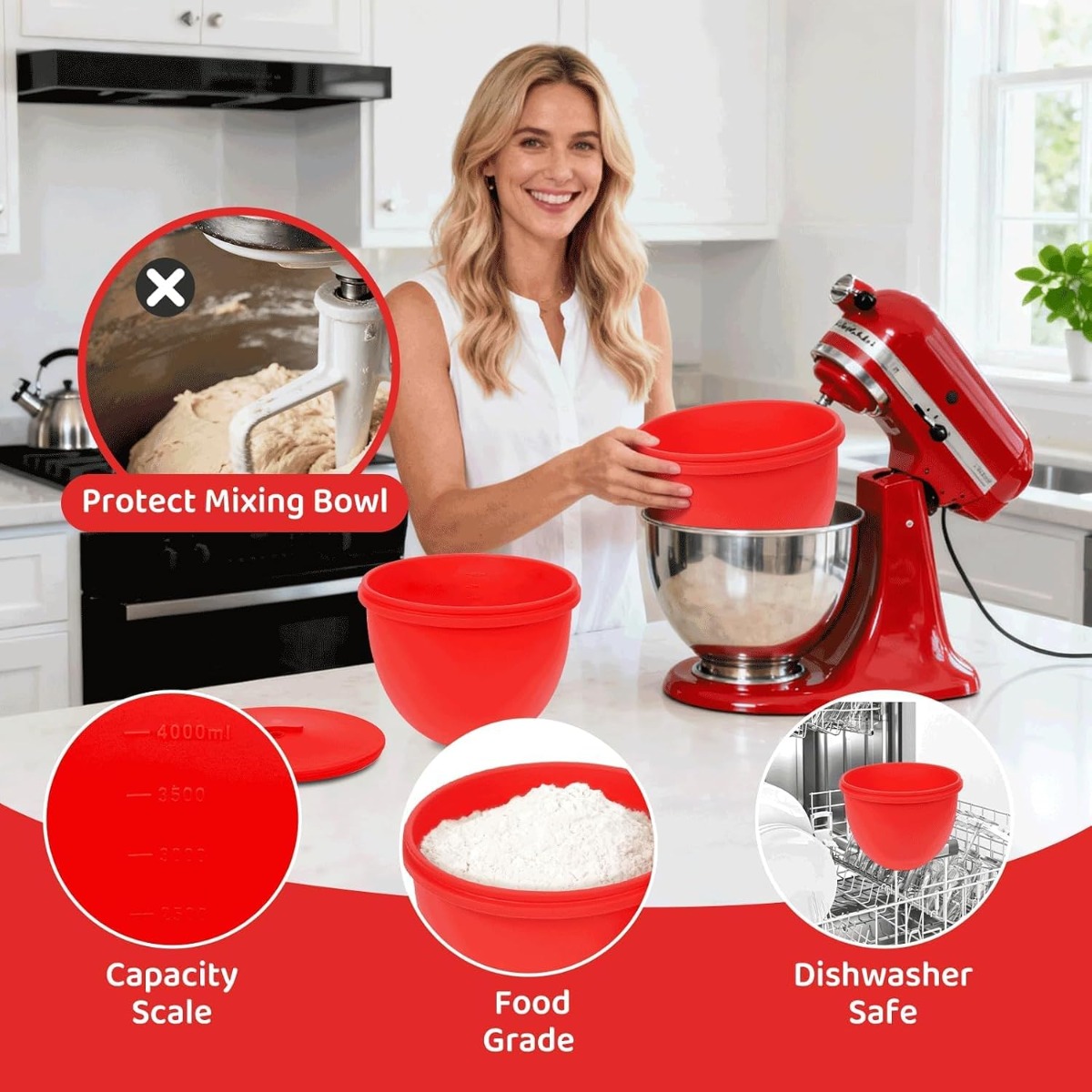 Silikon Mikser Kase Astarı Kap - Kitchenaid Baking Bowl incelemesi ve fiyatı