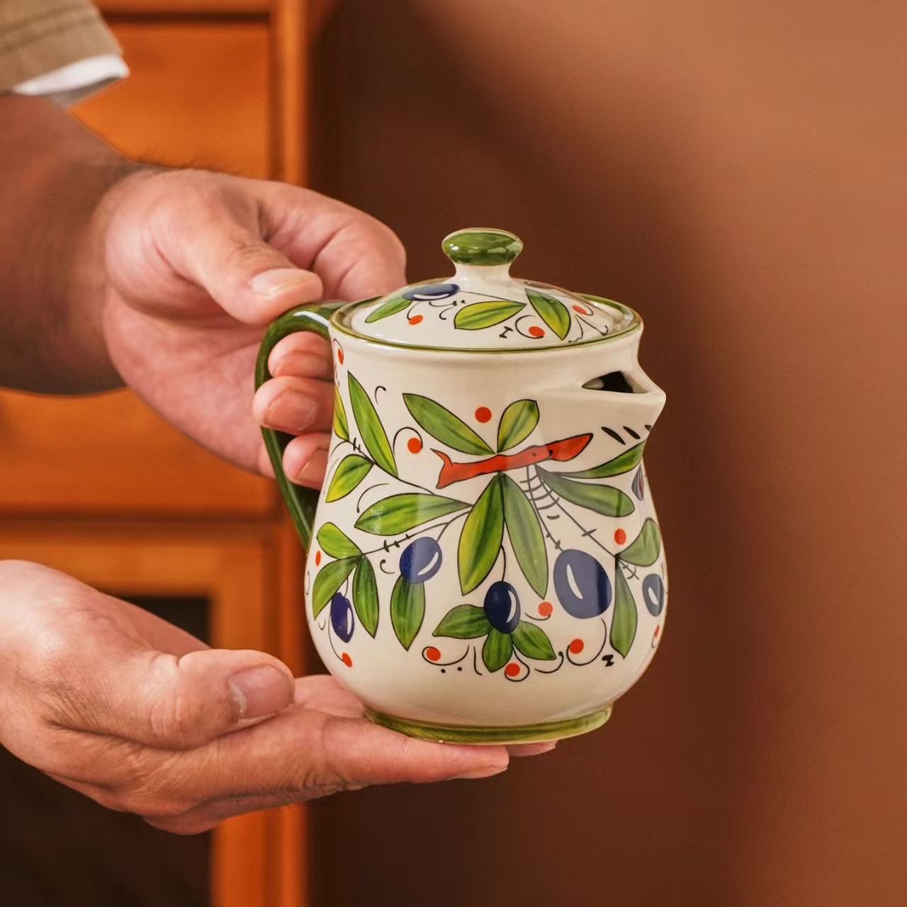 Zeytin Yeşili Seramik Çiçek De - Kitchen Queen incelemesi ve fiyatı