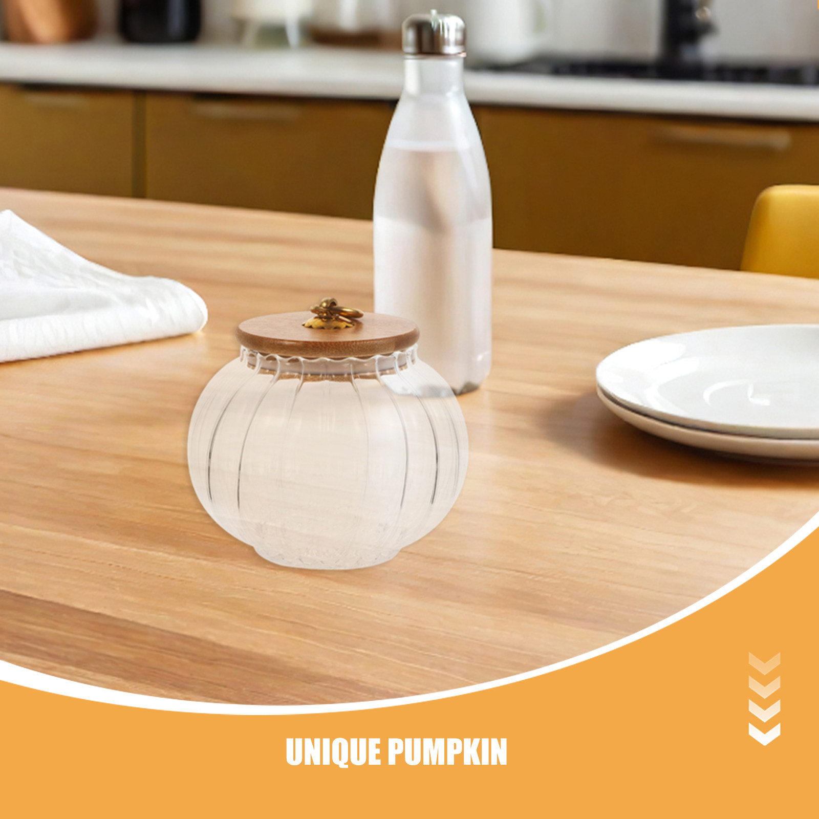 2 Adet Şeffaf Balkabağı Şeklin - Kitchen Baking Canisters incelemesi ve fiyatı