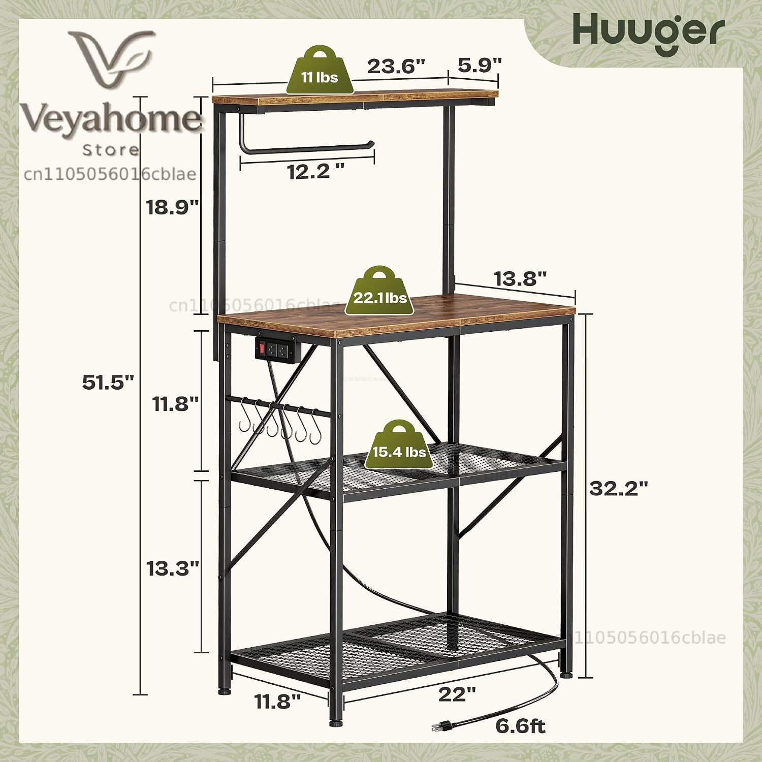 Huuger 4 Katlı Fırıncı Rafı, T - Kitchen Baker incelemesi ve fiyatı
