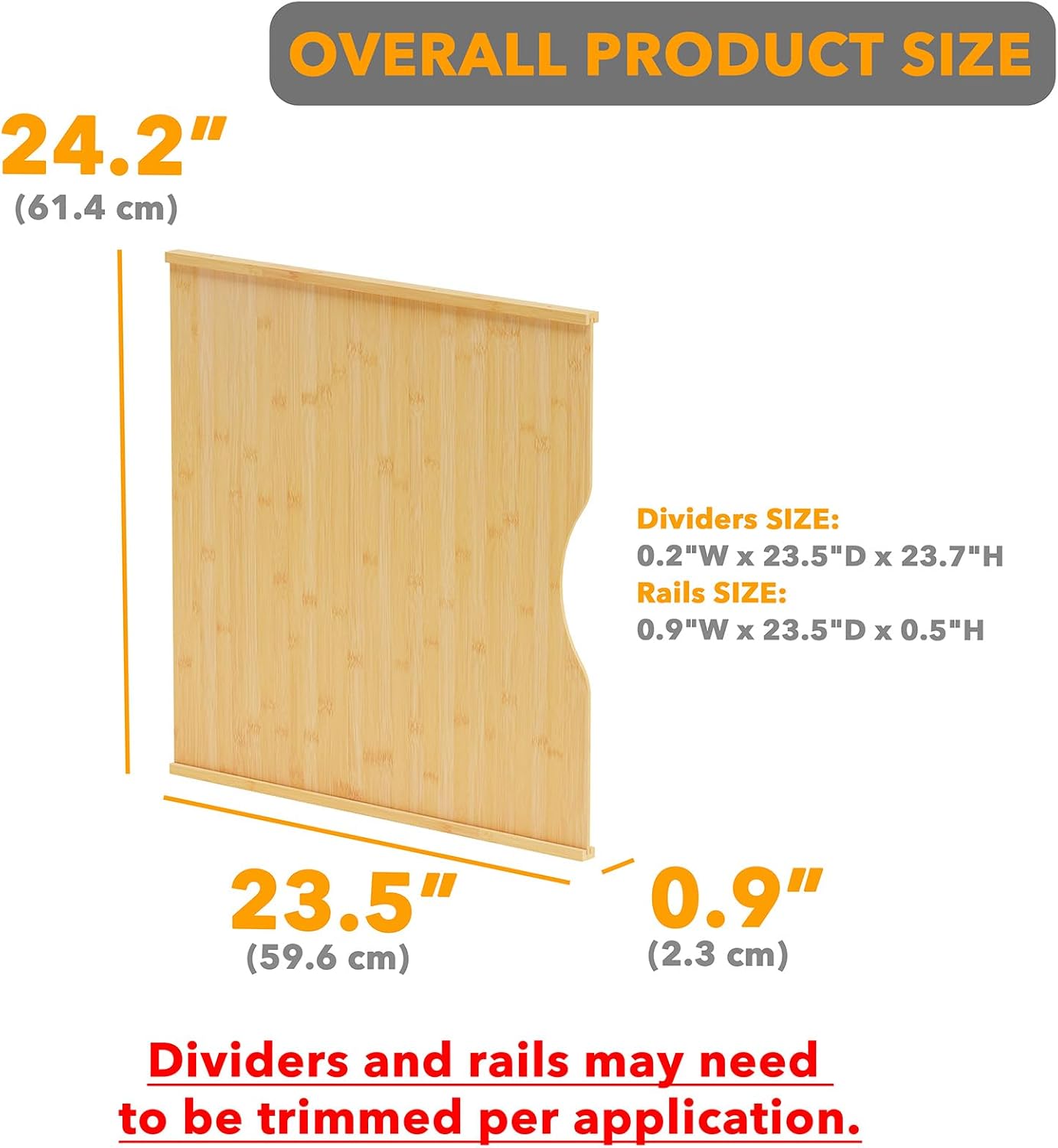 10'lu Paket Bambu Tepsi Bölücü - Kitchen Cabinet Baking Organizer incelemesi ve fiyatı